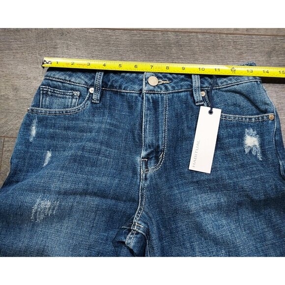 Jeans Habitual Capri Distressed Boyfriend Size 25 Beachcore Summertime 100Cotton - Picture 11 of 13